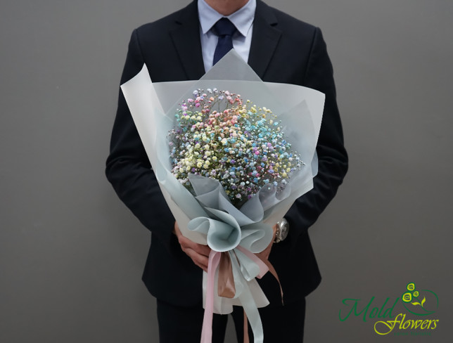 Bouquet of Colored Baby's Breath photo